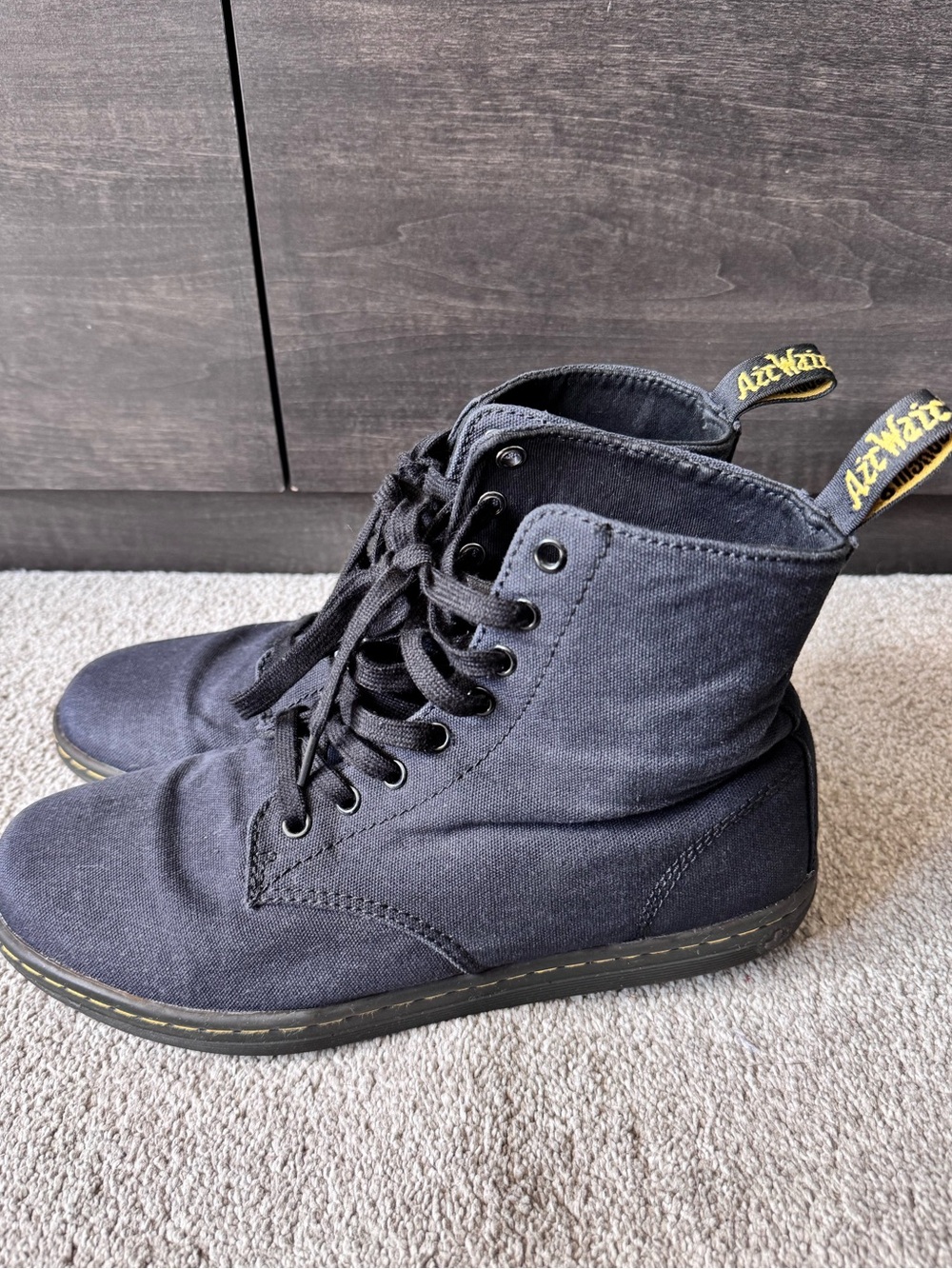 Mens Dr.Martens Alfie Canvas Boots Size 11 Black